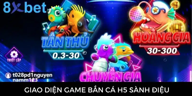 Bắn cá H5 - Game đổi thưởng hấp dẫn nhất mọi thời đại Giao diện game đẹp mắt, hiện đại, thu hút mọi lứa tuổi